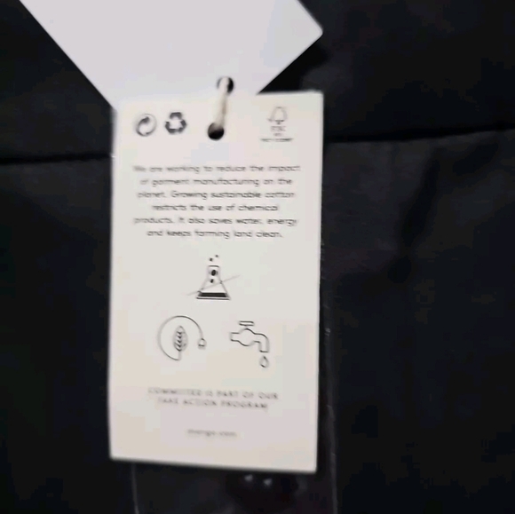 NWT Mango MNG Trousers Pants Women SZ 12 Straight High Rise - Picture 5 of 12